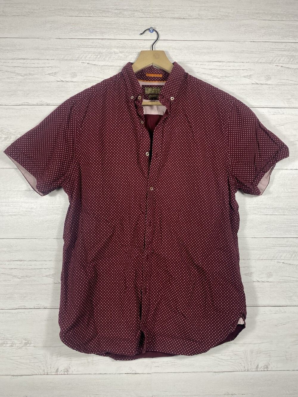 Denim & Flower Ricky Singh Men’s Medium 100% Cotton Button Up Shirt Floral